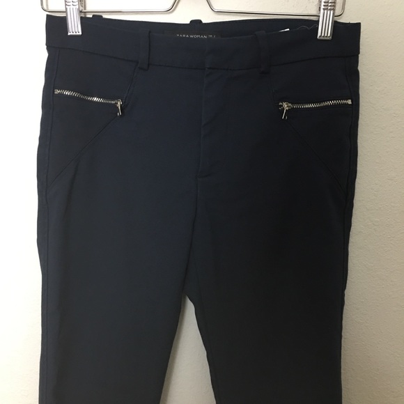 Zara Woman Skinny Pants Zipper Details Size Small - Picture 4 of 6